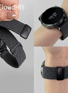 CLOUDHIS适用华为手表GT6表带gt3尼龙编织回环gt5腕带gt2男款gt4智能Watch5pro折叠Watch3荣耀Magic运动磁吸