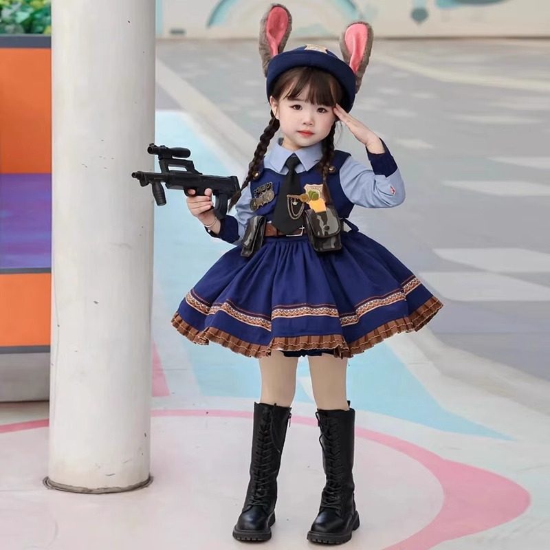 女童朱迪警官洛丽塔公主裙超萌可爱学院风连衣裙儿童六一演出服装,童装/婴儿装/亲子装,连衣裙,淘宝优惠券,粉丝福利购,淘宝优惠卷