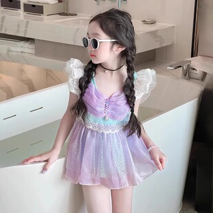 宝宝海边度假泡温泉公主泳装 洋气2025新款 美人鱼泳衣裙式 女童夏季