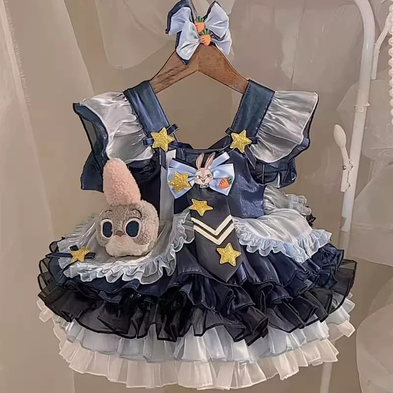 兔子警官儿童衣服夏3疯狂动物城连衣裙洛丽塔女童公主裙朱迪COS服