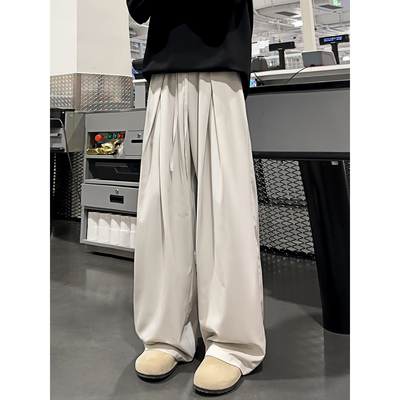 老钱风休闲裤轻薄透气廓形