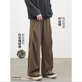直筒休闲裤 York 子男 灯芯绒垂感宽松休闲裤 长裤 Zoom秋冬美式 大码
