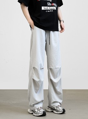 York Zoom【空调裤】夏季透气冰丝凉感宽松休闲潮流长裤薄款百搭