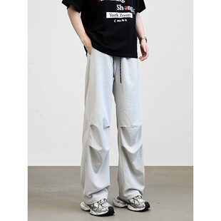 York Zoom【空调裤】夏季透气冰丝凉感宽松休闲潮流长裤薄款百搭