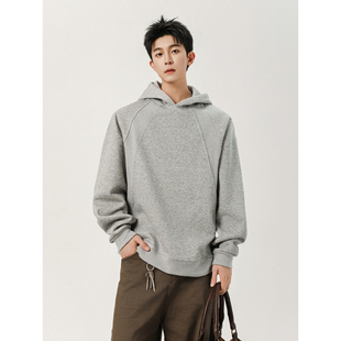 百搭宽松潮流简约纯色休闲 解构拼接连帽卫衣长袖 YORKZOOM秋季 新款