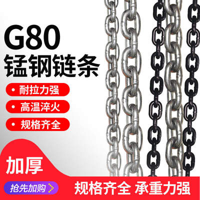起重吊具吊链铁链国标g80链条索具大全锰钢钢丝绳手拉葫芦锁链