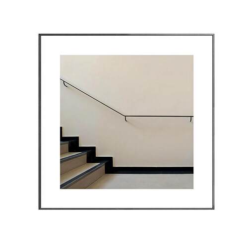 现简约北欧黑白灰建筑摄影装饰画酒定制店装饰玄关客餐厅卧室