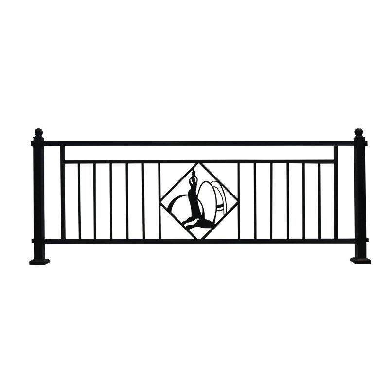 市政黑色锌钢道路护栏机非隔离人行道防撞围栏强防撞