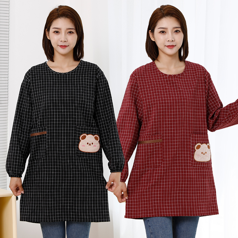 华美盾涤棉卡通刺绣防污围裙