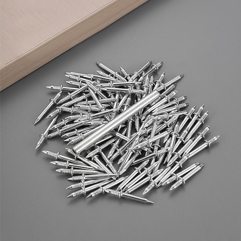 15YT双向无痕钉A1p401-双头钉踢脚线无痕钉双向固定钉套筒两头铁