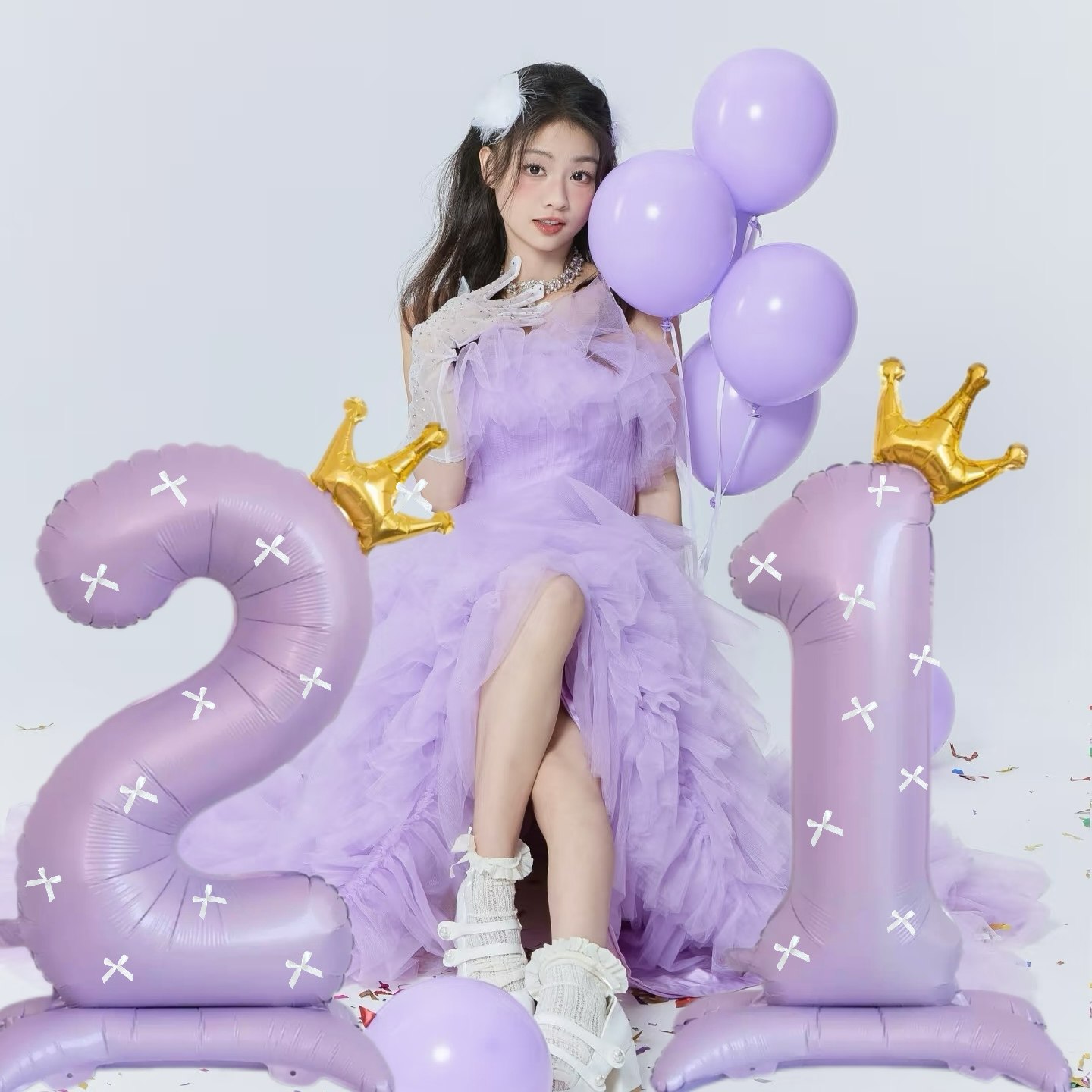 42寸大号奶油紫色站立生日数字气球123女孩派对装饰写真拍照道具,节庆用品/礼品,气球,淘宝优惠券,粉丝福利购,淘宝优惠卷