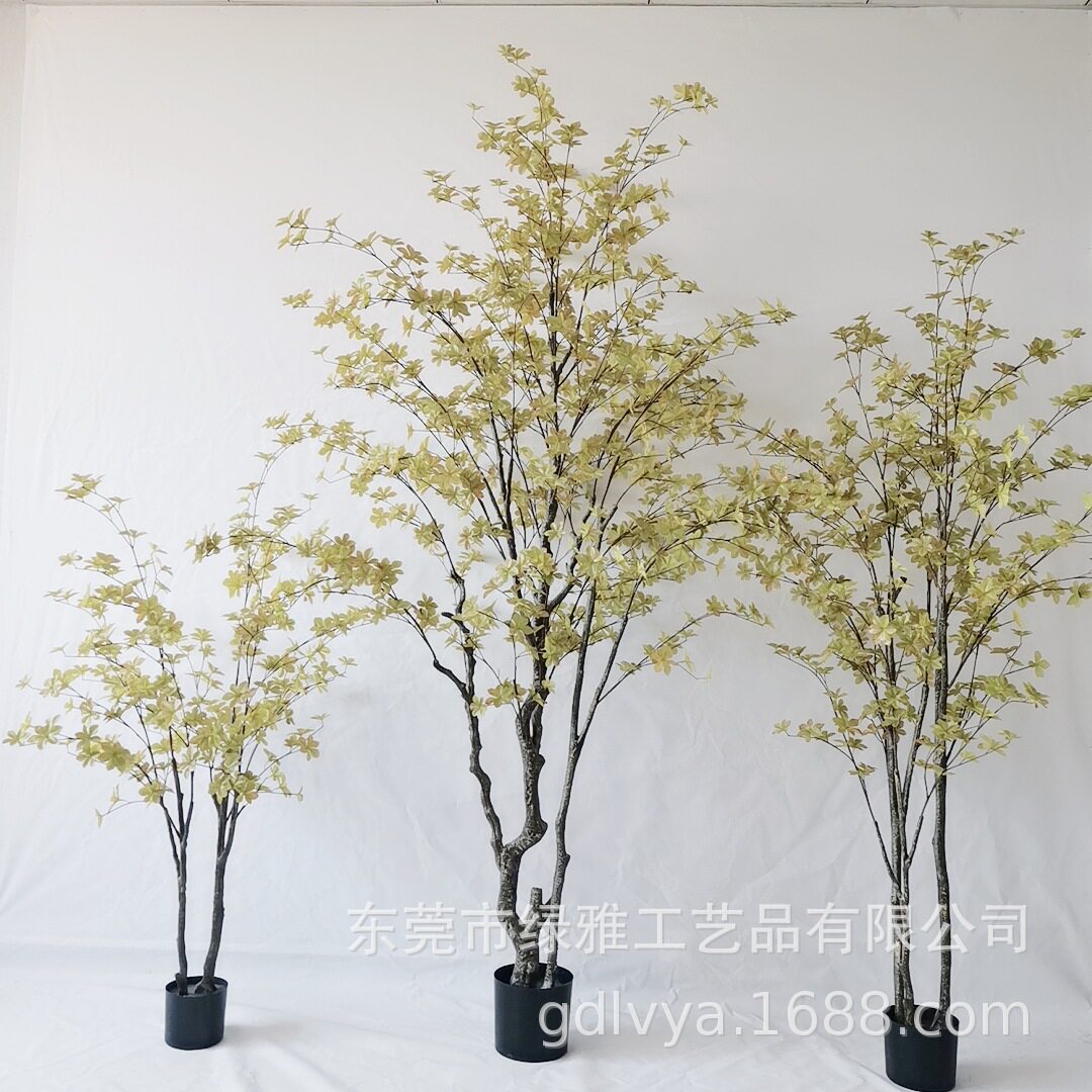 绿雅工厂仿真绿植假植物盆栽仿真秋色吊钟马醉木家居客厅落地