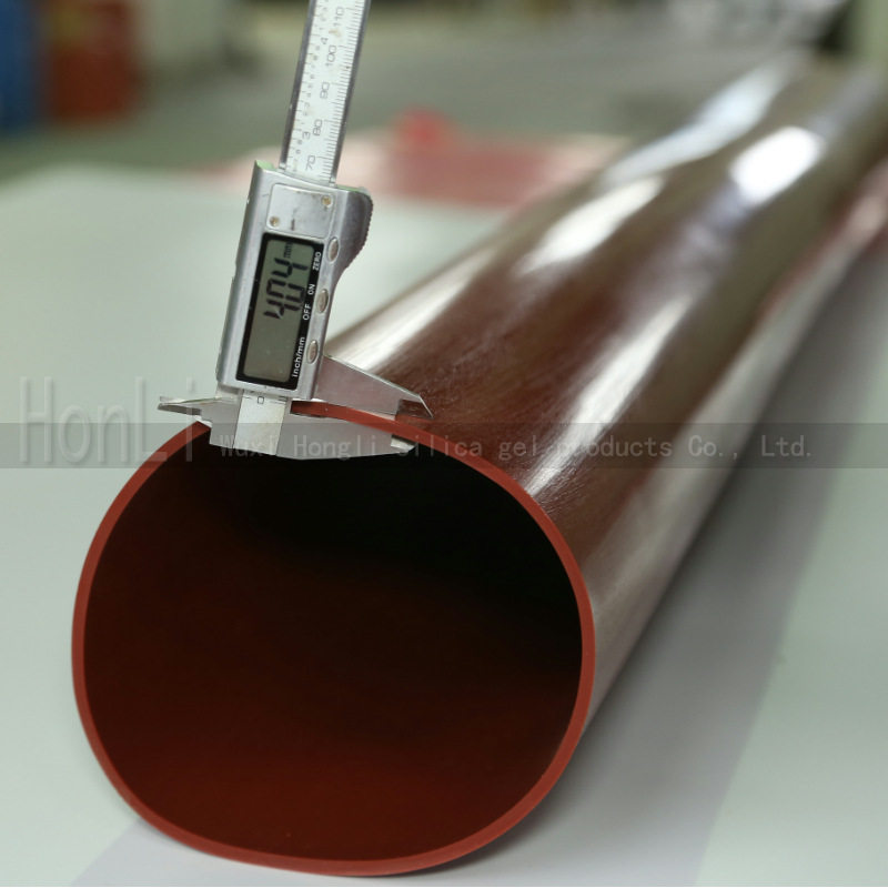 铁棒直径200mm电晕处理硅胶管 耐电击耐高温红色胶套生产加工