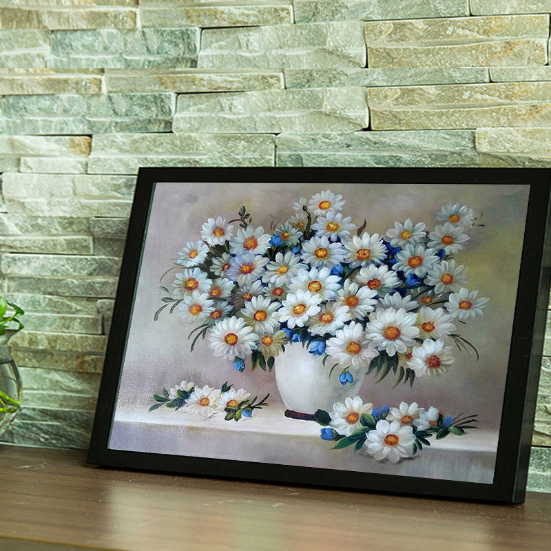 钻石秀客厅 魔方钻十字绣 满钻新品圆钻花卉