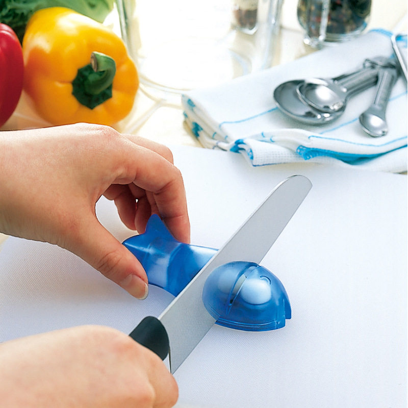 marna厨房用品家用大全小鱼菜水果刀磨刀器冰箱贴磨刀石