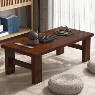 茶几中式 小茶几桌简易家用长方形茶桌 复古实木简约客厅小户型组装