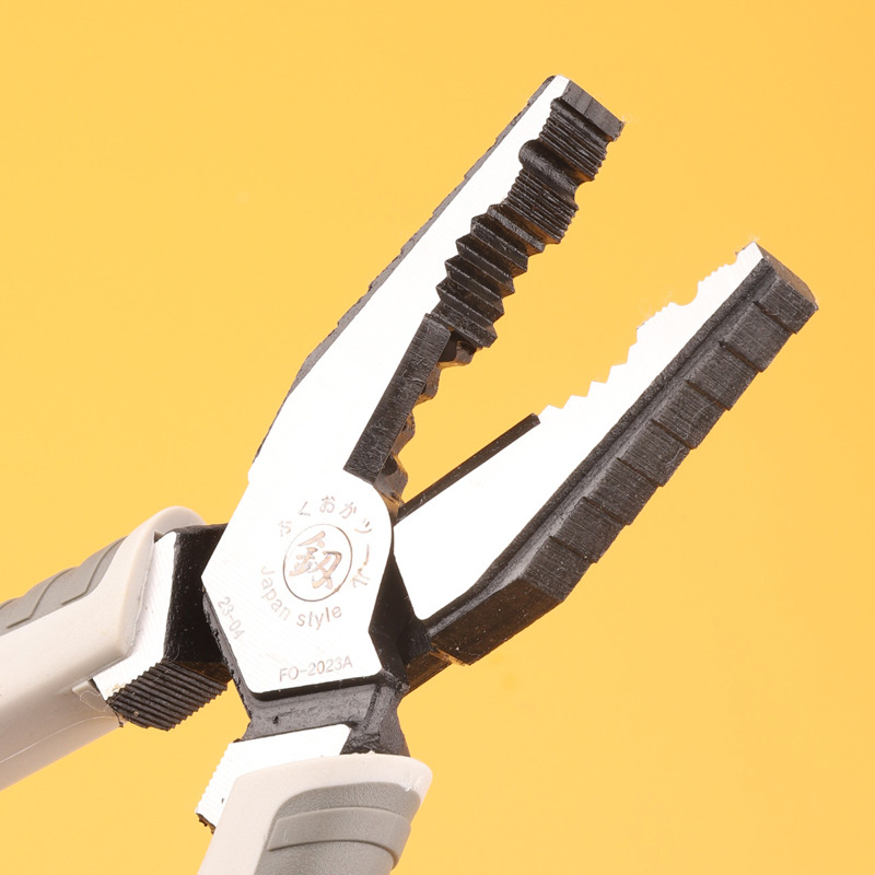 福冈工具9寸钢丝钳FO-2023A偏心老虎钳子家用断线钳手动五金工具