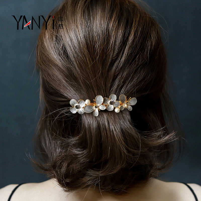 简约精致水钻发卡小号顶夹半扎发