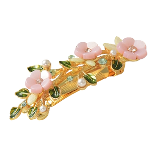 高端轻奢风小号发夹女后脑勺横夹顶夹半扎发一字夹头饰高级感发卡