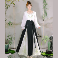 Mi Jin Hanfu Women's [Qingyu] Chinese-style embroidered top improved Sanjian skirt Daily New Chinese-style set thumbnail 6