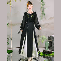 Mi Jin Hanfu Women's [Qingyu] Chinese-style embroidered top improved Sanjian skirt Daily New Chinese-style set thumbnail 7