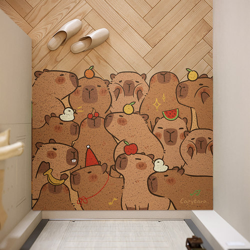 卡皮巴拉联名 玄关门口可裁剪定制入户垫