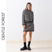 Forest 彝 轻奢粗花呢箱型短款 Gentle 针织开衫 外套&短裙&背心