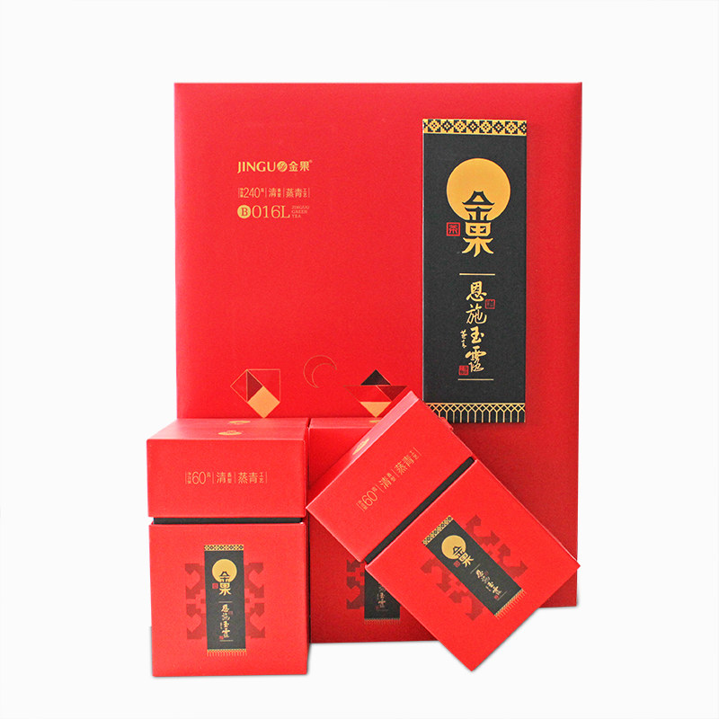 2026年新茶湖北恩施特产金果茶叶恩施玉露蒸青绿茶红色礼盒装240g