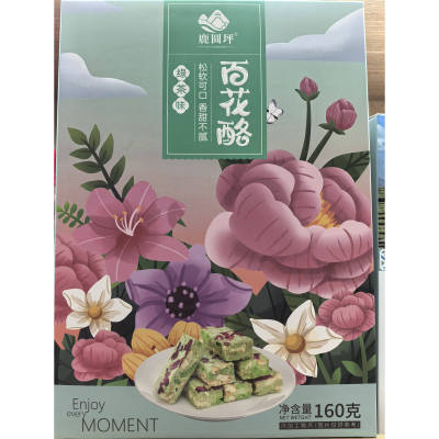 湖北恩施鹿圆坪百花酪绿茶味红茶味葛根味桂花味糕点零食小吃160g