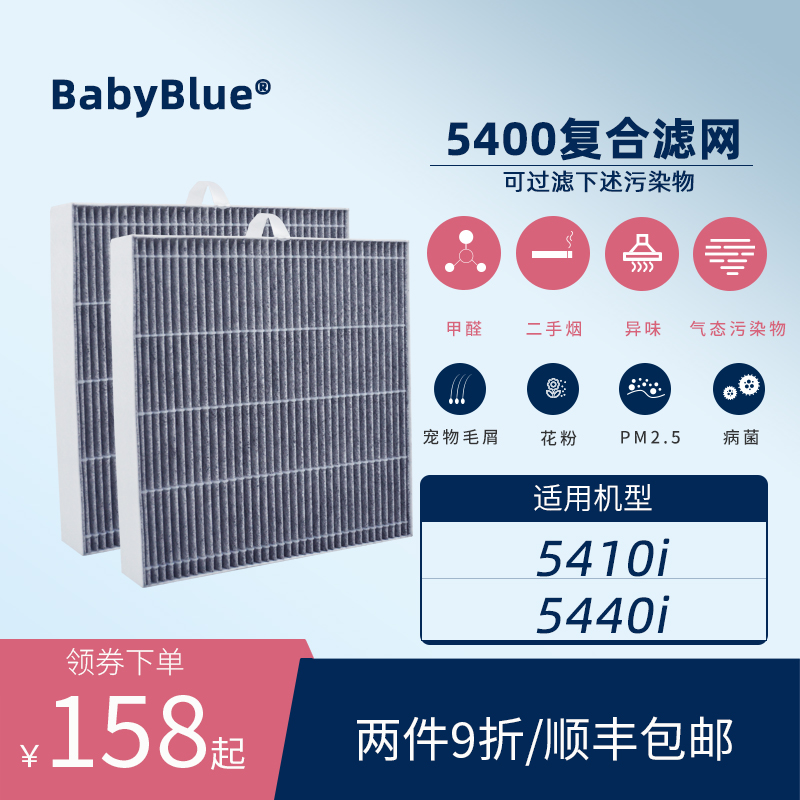 BabyBlue适配布鲁雅尔blueair5410i/5440i空气净化器滤网复合滤芯-封面