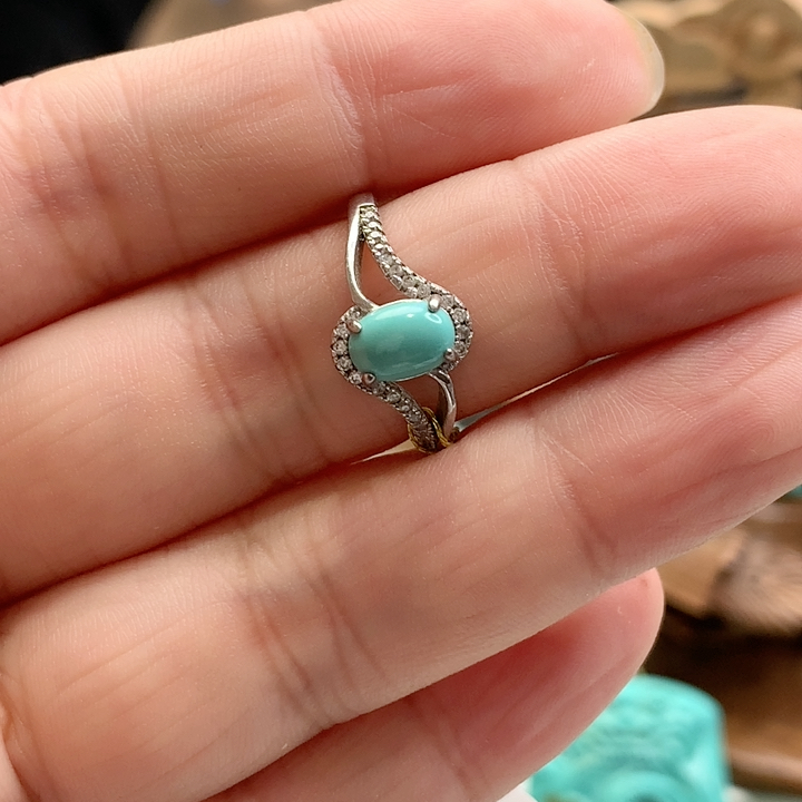 丫角山镶嵌活口戒指