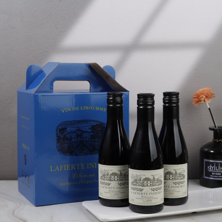 法国原瓶进口小瓶红酒干红葡萄酒拉斐187ml4支6支多套餐整箱礼盒