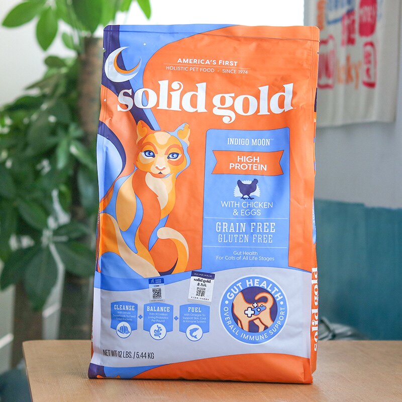 SolidGold素力高金素鸡进口幼猫成猫无谷鸡肉味猫粮12磅/5.44kg
