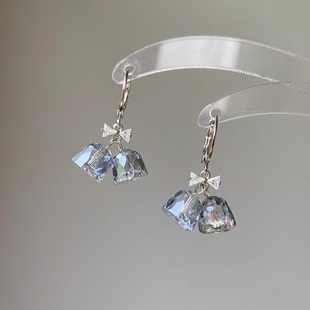 清冷感仿清透琉璃珠风铃耳环2025新款 高级感耳饰独特漂亮耳坠 爆款