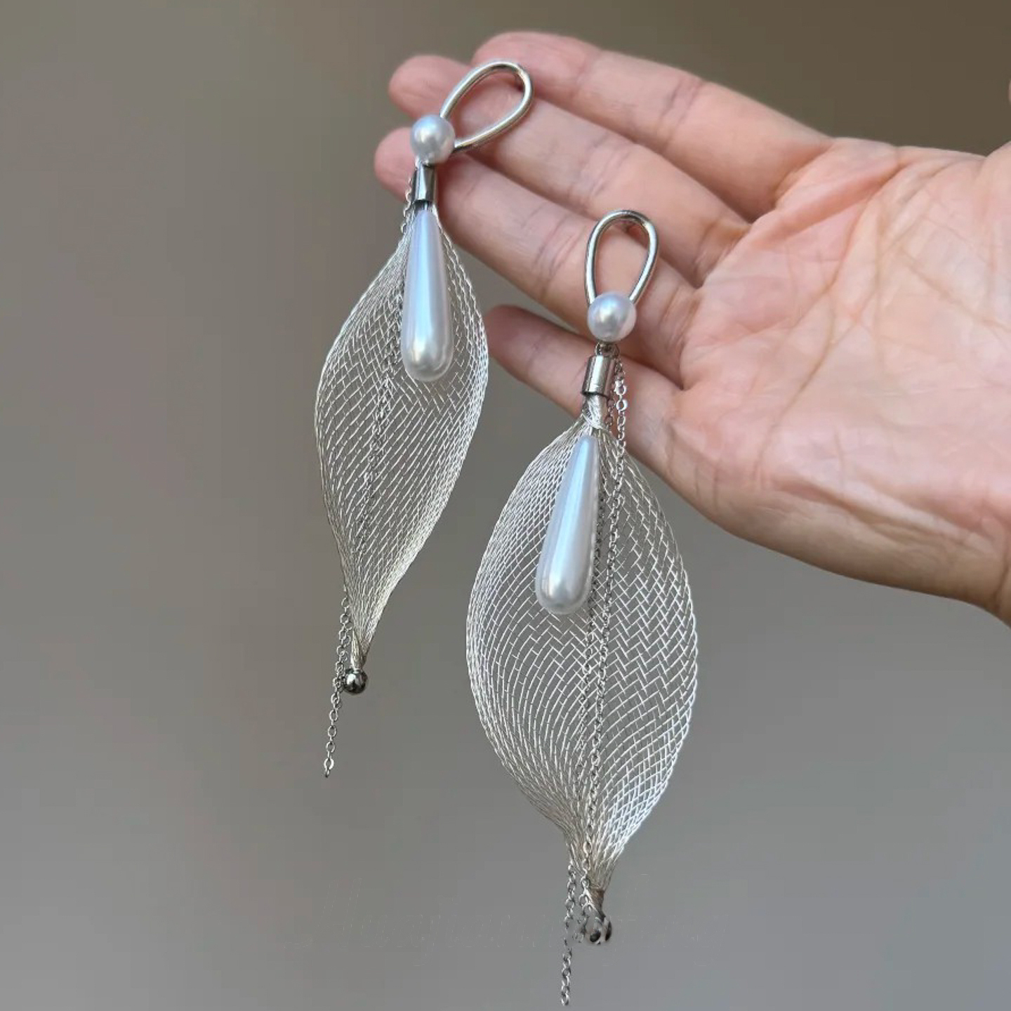 小众独特马蹄莲珍珠耳环2025新款