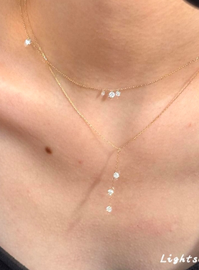 纯银锆石项链女款2026新款高级感