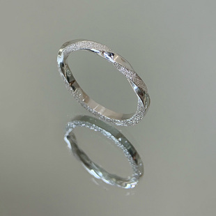 星河莫比乌斯戒指女轻奢高级感开口可调节食指戒小众设计简约指环