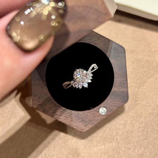 超闪仿满钻皇冠戒指女小众设计食指戒2025新款爆款指环轻奢高级感