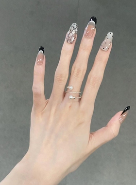 双层环绕仿珍珠戒指女轻奢高级感