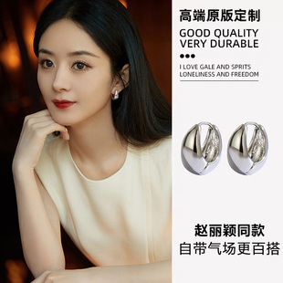 法式 高级感轻奢小众独特气质耳饰 复古金属水滴圆圈耳环2025年新款