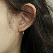 爆款 法式 气质极简圆圈耳环2025新款 高级感耳圈小众独特百搭耳饰女