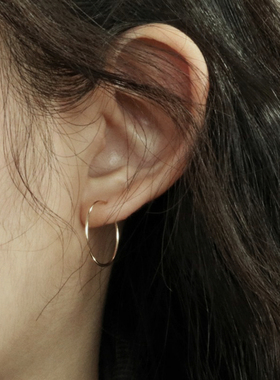 法式气质极简圆圈耳环2025新款爆款高级感耳圈小众独特百搭耳饰女