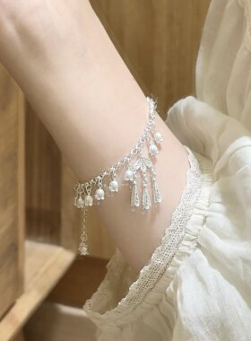 新中式铃兰麻花半镯半手链高级感