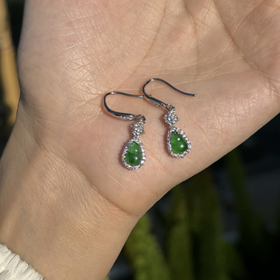 轻奢高级感耳钉小众耳坠女 爆款 新中式 国风纯银玉葫芦耳环2025新款