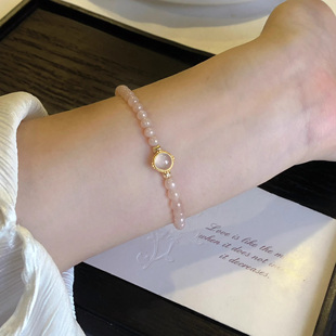 清冷感仿月光石玉髓手链女款2026新款轻奢小众精致气质高级感手串