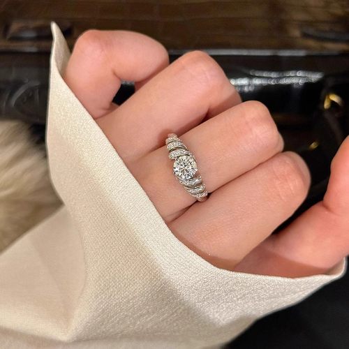 法式超闪满天星锆石戒指女高级感