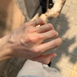 闪钻鸢尾花戒指女925银小众设计大气尾戒2025新款 轻奢高级感 爆款