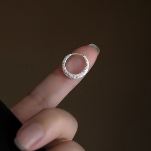 925纯银素圈耳环2025新款 圈圈耳圈气质耳钉女小众高级感简约 爆款