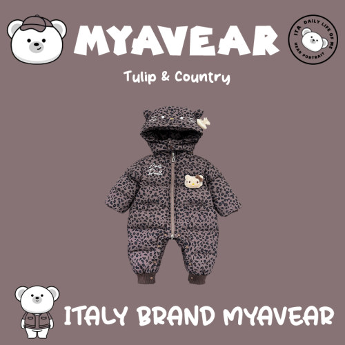 MYAVEAR冬季婴儿连帽羽绒连体衣