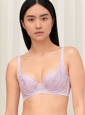 D45-黛大胸显小钢圈蝴蝶杯垫中垫专业调整型文胸内衣-16-8854